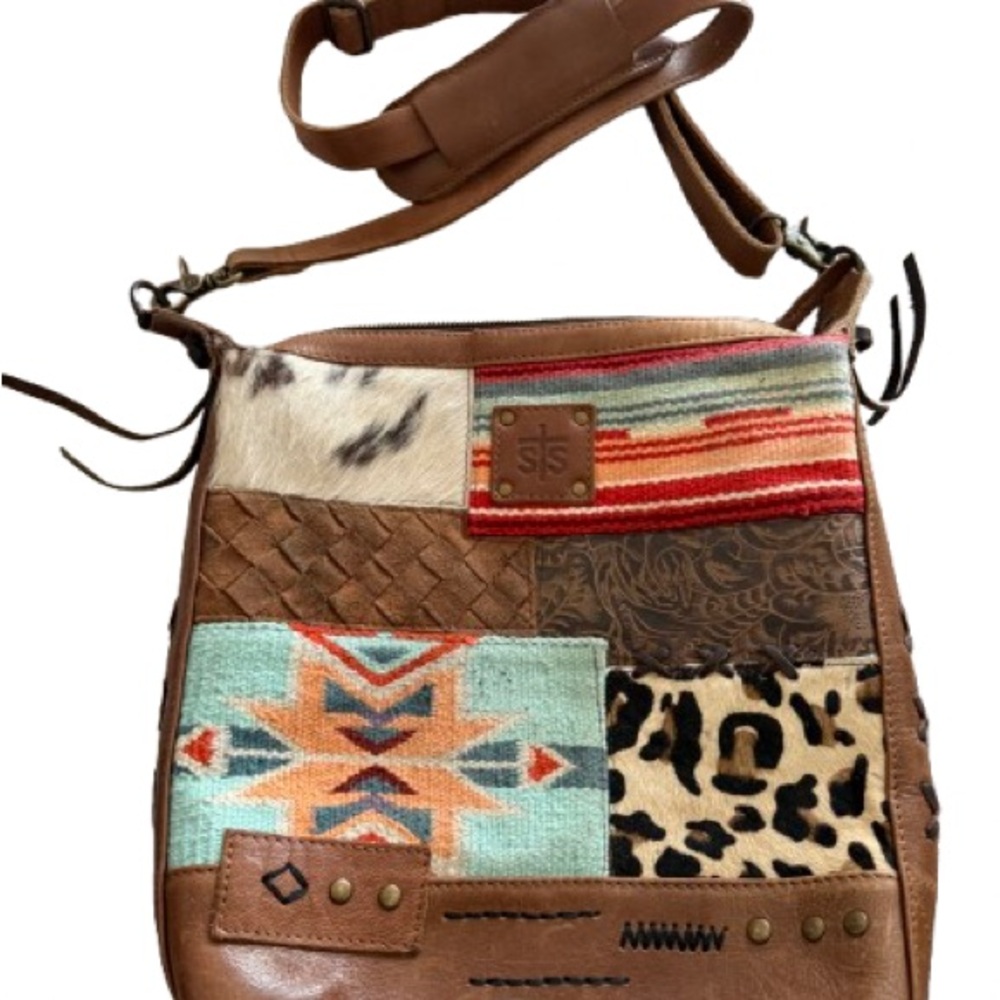 STS Ranchwear Multicolor Patchwork Bag - image 2